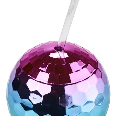 Disco Ball Cocktail Cup and Straw - (Image 3)