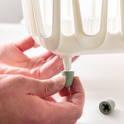 ILO Clam Shell Small Dish Drainer Rack White and Sage Green image(10)