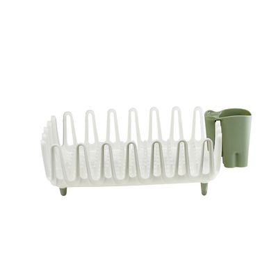ILO Clam Shell Small Dish Drainer Rack White and Sage Green image(4)