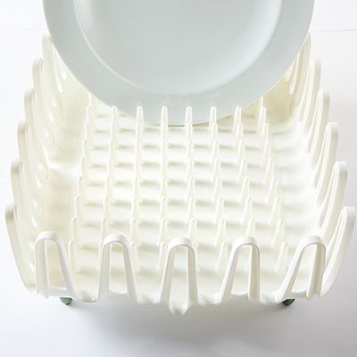ILO Clam Shell Small Dish Drainer Rack White and Sage Green image(8)
