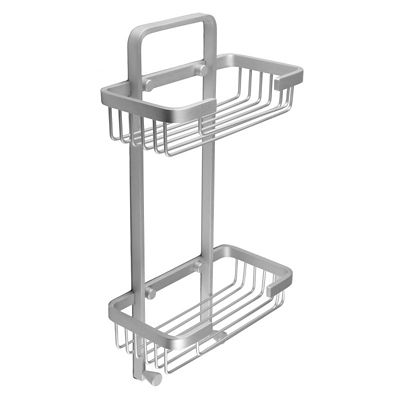 Tatay Ice Collection Aluminium Double Basket Shower Caddy - (Image 4)