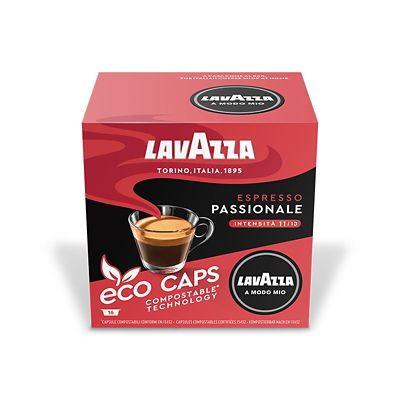 16 Lavazza A Modo Mio Espresso Passionale Eco Caps Coffee Capsules image(2)
