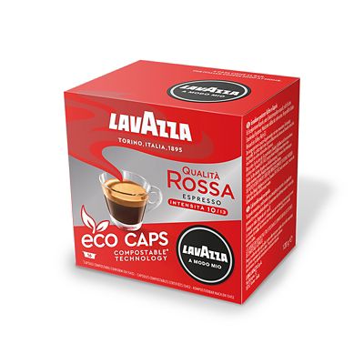 Lavazza A Modo Mio Eco Caps Compostable Passionale Coffee Capsules 16 per  pack