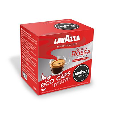 16 Lavazza A Modo Mio Espresso Qualita Rossa Eco Caps Coffee Capsules image(3)