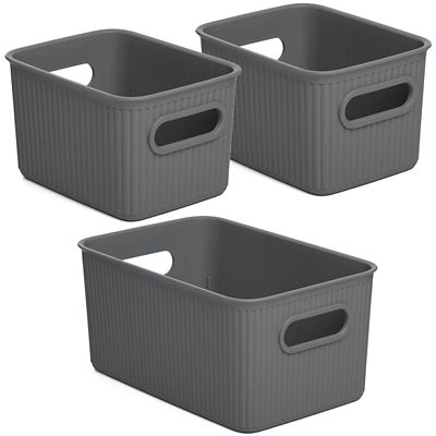 Tatay Baobab 2 x 1.5L & 5L Baskets Bundle - Anthracite Grey image(1)