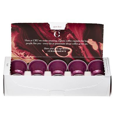 10 CRU Kafe Organic Dark Roast Recyclable Coffee Capsules  image(4)