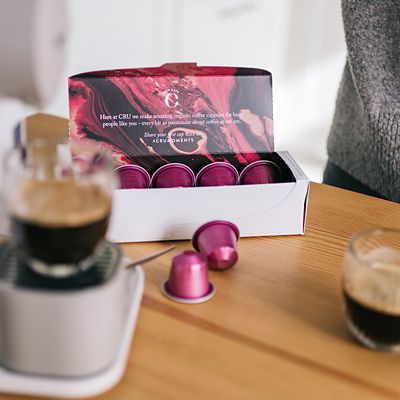 10 CRU Kafe Organic Dark Roast Recyclable Coffee Capsules  image(5)