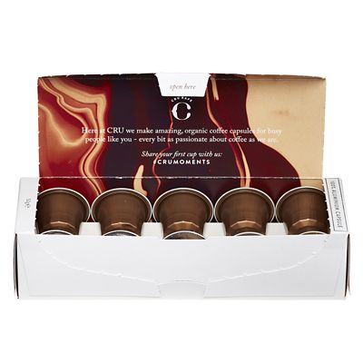 10 CRU Kafe Organic Espresso Recyclable Coffee Capsules  image(3)