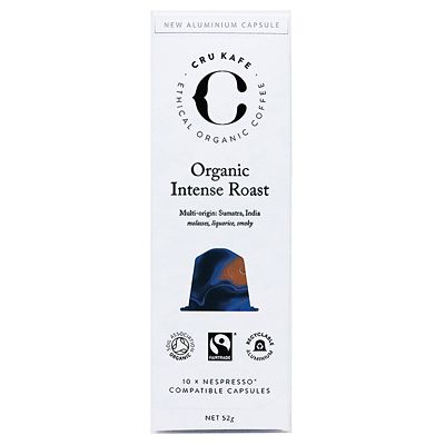 10 CRU Kafe Organic Intense Roast Recyclable Coffee Capsules  image(1)