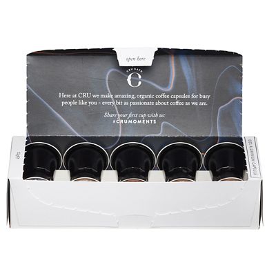 10 CRU Kafe Organic Intense Roast Recyclable Coffee Capsules  image(4)