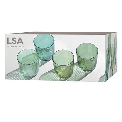 4 LSA Gio Tumbler Glasses Set - Jade  image(7)