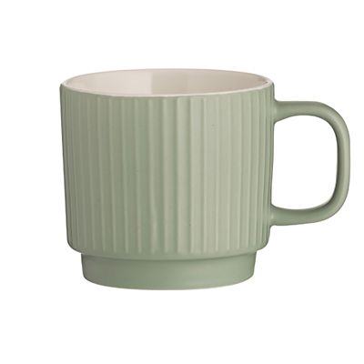 Mason Cash Embossed Line Mug Green - 400ml image(1)