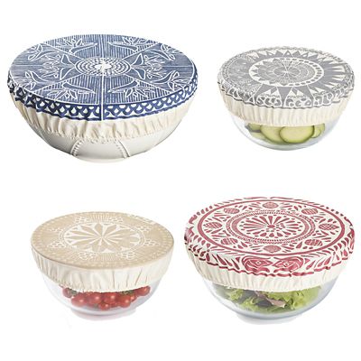 Fabric Elasticated Food Covers – Set of 4 image(10)