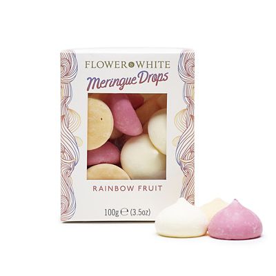 Flower and White Rainbow Fruit Meringue Drops 100g image(1)