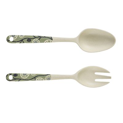 Lakeland Cherry Flower Bamboo Salad Servers Lakeland