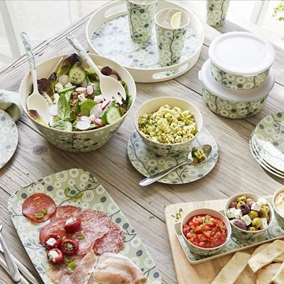 Lakeland Cherry Flower Bamboo Salad Servers image(6)