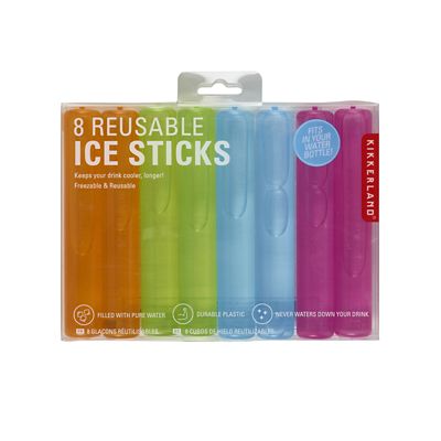 8 Kikkerland Reusable Ice Sticks for Chilling Drinks image(3)