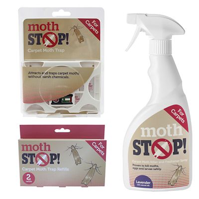 Moth Stop Carpet Spray and Trap Bundle image()