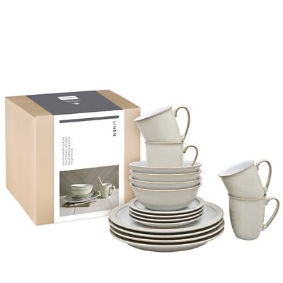 Denby Pottery Linen 16-Piece Tableware Set image(3)