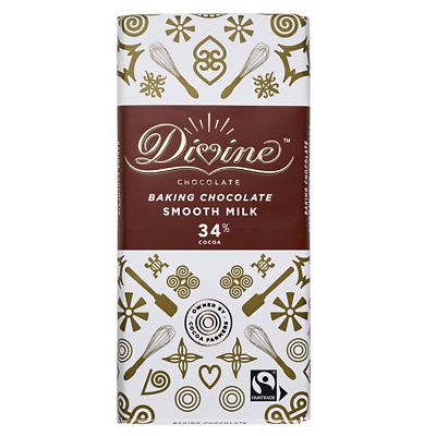 Divine 34% Cocoa Smooth Milk Baking Chocolate Bar 150g image(2)