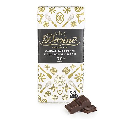 Divine 70% Cocoa Deliciously Dark Baking Chocolate Bar 150g image(1)