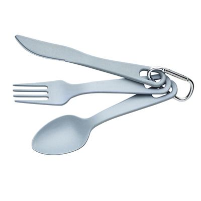 Zuperzozial Take-3 Bamboo Cutlery Set Blue – Knife, Fork and Spoon image(1)