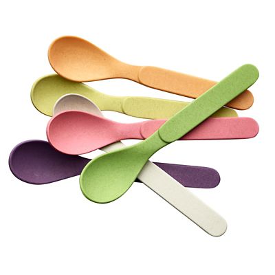 6 Zuperzozial Bamboo Spoonful of Colour Teaspoons  image(6)