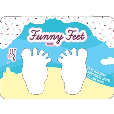 2 Funny Feet Ice Cream Lolly Mould with 2 Sticks  image(6)