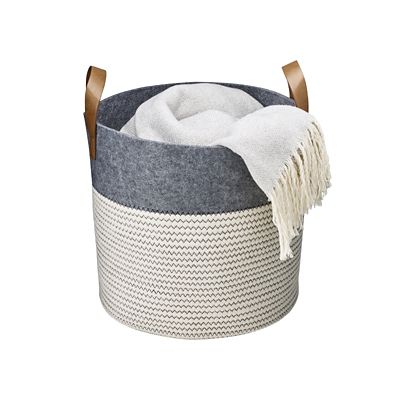 rope basket with handles