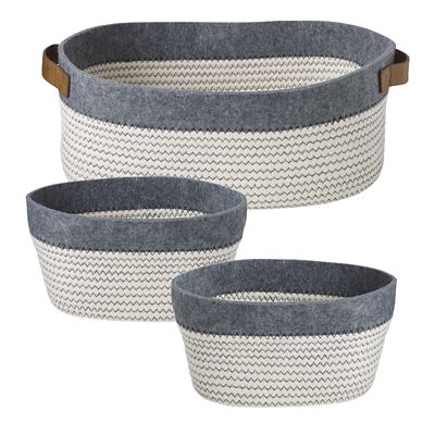grey rope basket