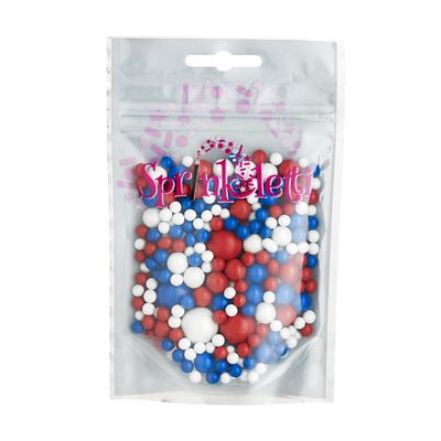 Scrumptious Sprinkles Red White and Blue Sprinkletti Bubbles 100g - (Image 1)