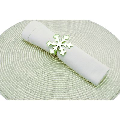 Circular Ribbed Linen Place Mat 35cm Dia. - (Image 2)