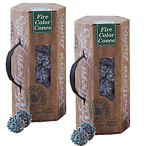 Northern Lights Colour Fire Cones - Pack of 2 