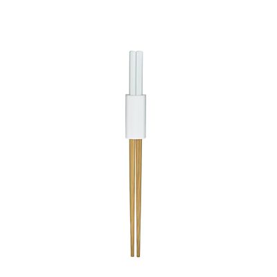 2 Zak Designs Bamboo Chopsticks and Silicone Rests - White  image(4)