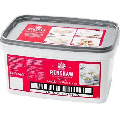 Renshaw 3kg Ready to Roll White Icing - (Image 1)