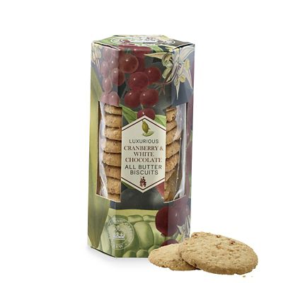 Kew Gardens Luxurious Cranberry & White Chocolate All Butter Biscuits 200g - (Image 1)
