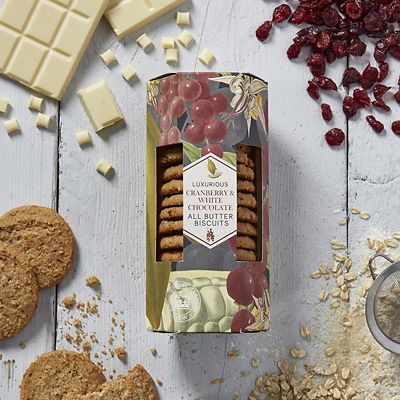 Kew Gardens Luxurious Cranberry & White Chocolate All Butter Biscuits 200g - (Image 2)