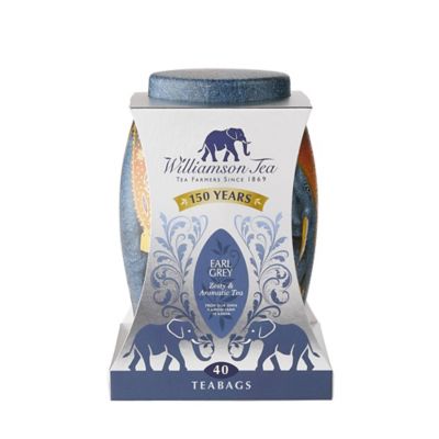 Williamson Earl Grey Tea 40 Bags in Blue Elephant Tin image(3)