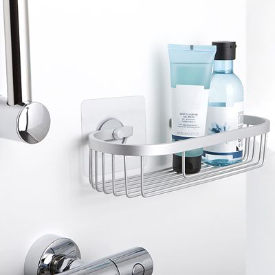 Tatay Oval Shower Caddy and Quick Fix Wall System Bundle - (Image 2)