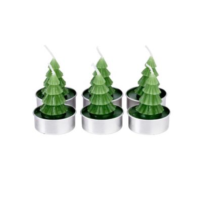 6 Mini Christmas Tree Candles  image(1)