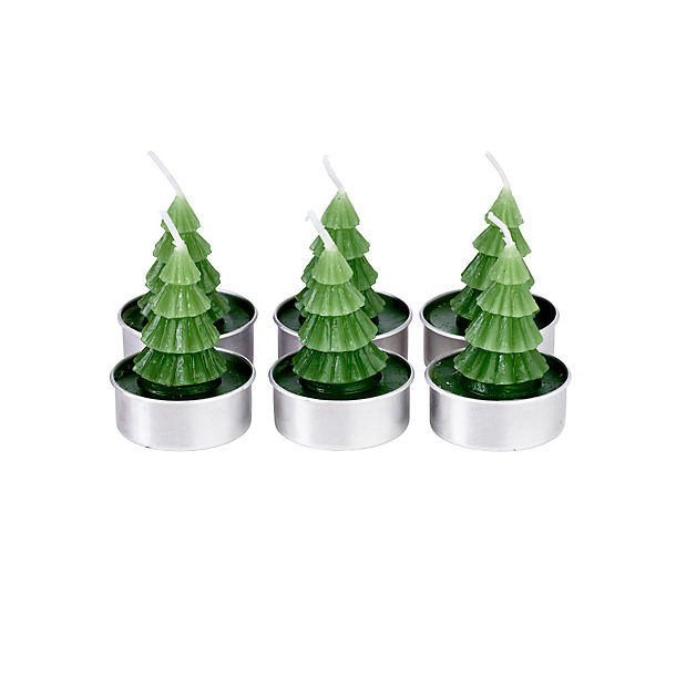 6 Mini Christmas Tree Candles  image(1)