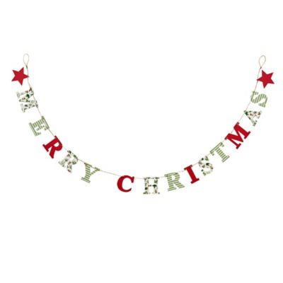 Lakeland Evergreen Traditional Merry Christmas Bunting image(1)
