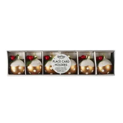 6 Christmas Pudding Bauble Place Settings image(2)