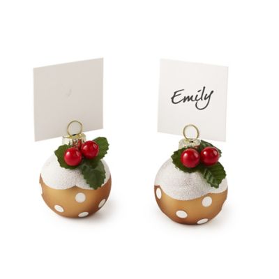 6 Christmas Pudding Bauble Place Settings image(4)