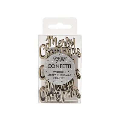 20pc Wooden Merry Christmas Confetti image(3)