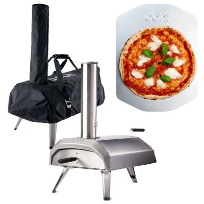 Ooni Karu Outdoor Pizza Oven UU-P0A100 with Cover and Pizza Peel - (Image 1)