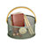 Lakeland Round Mesh Storage Basket with Bamboo Handle