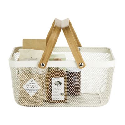 Lakeland Large Metal Mesh Basket Cream Lakeland