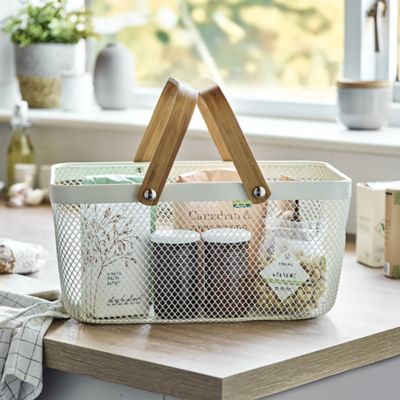 Lakeland Large Metal Mesh Basket – Cream image(2)
