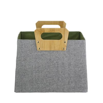 Lakeland Foldable Basket with Bamboo Handles image(3)